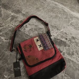 Myra Bag Red and Black Crossbody Bag